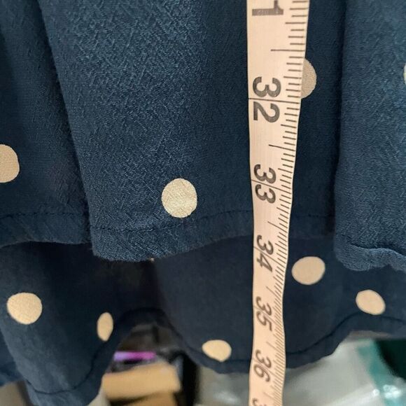 Faithfull The Brand Ronja Polka Dot Babydoll Dress Blue and White Size 4 Small - Picture 11 of 13
